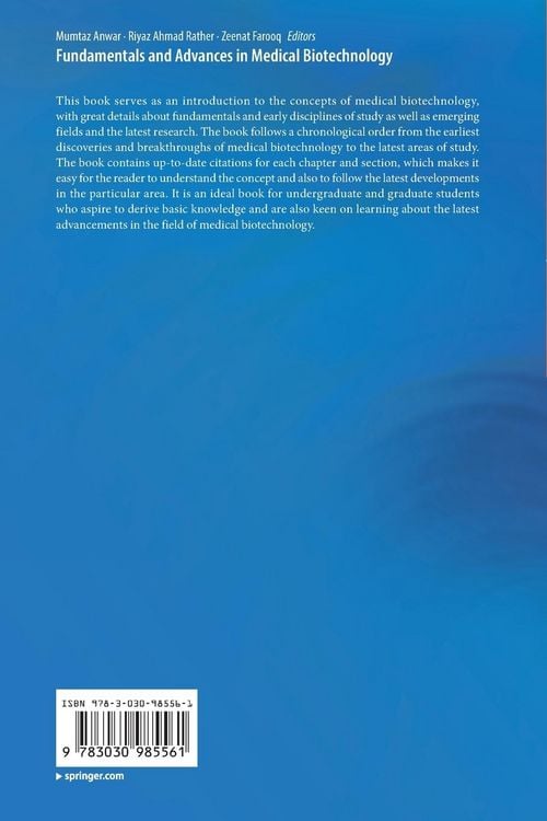 Produktbild: Fundamentals and Advances in Medical Biotechnology