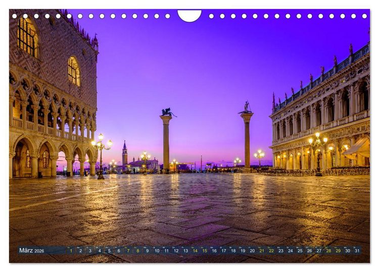 Produktbild: Venedig - eine Stadt f&uuml;r Tr&auml;umer (Wandkalender 2026 DIN A4 quer), CALVENDO Monatskalender