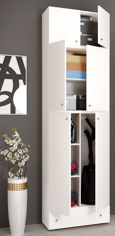 Produktbild: Holz Besenschrank Staubsauger Putzschrank Lona SA