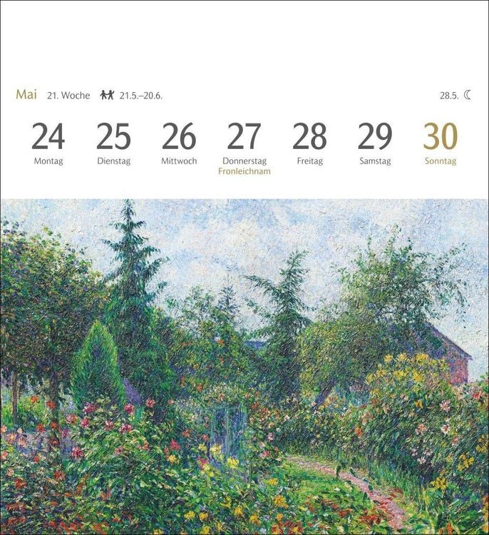 Produktbild: Malerische G&auml;rten Postkartenkalender 2027 - Kalender mit 53 Kunstpostkarten