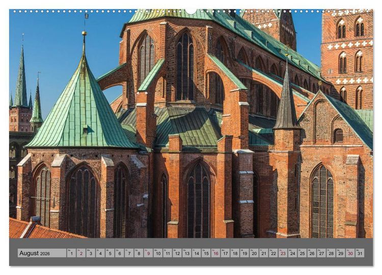Produktbild: Ansichten der L&uuml;becker Altstadtinsel (Wandkalender 2026 DIN A2 quer), CALVENDO Monatskalender