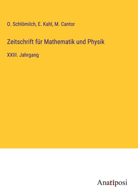 Produktbild: Zeitschrift f&uuml;r Mathematik und Physik