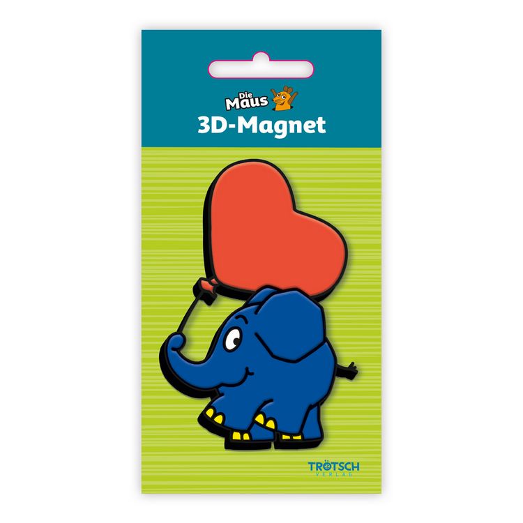 Produktbild: Tr&ouml;tsch Die Maus Magnet Elefant Herzballon Herz Luftballon