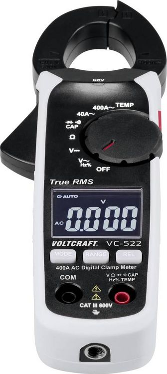 Produktbild: VOLTCRAFT VC-522 Stromzange digital CAT III 600V Anzeige (Counts): 4000