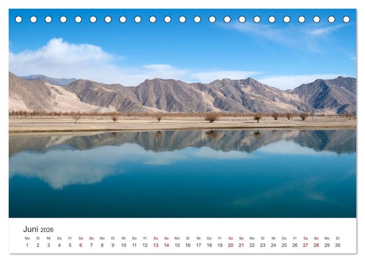 Produktbild: Tibet - Kloster und Landschaft (Tischkalender 2026 DIN A5 quer), CALVENDO Monatskalender
