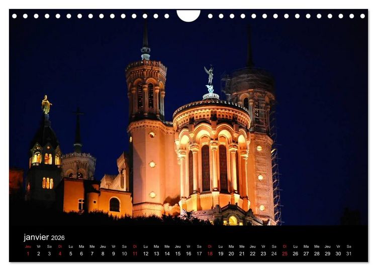 Produktbild: Lyon Magie de la lumi&egrave;re (Calendrier mural 2026 DIN A4 vertical), CALVENDO calendrier mensuel
