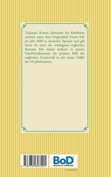 Produktbild: Jahrmarkt der Eitelkeiten