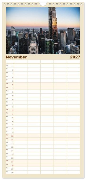 Produktbild: Familienplaner 2027 - Wundervolles New York mit 5 Spalten (Wandkalender, 21 x 45 cm) CALVENDO