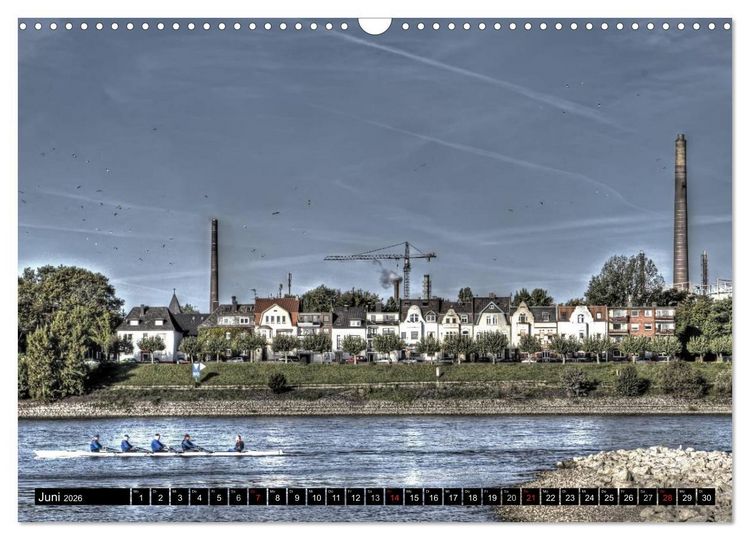 Produktbild: Duisburg am Rhein - R(h)einblicke (Wandkalender 2026 DIN A3 quer), CALVENDO Monatskalender