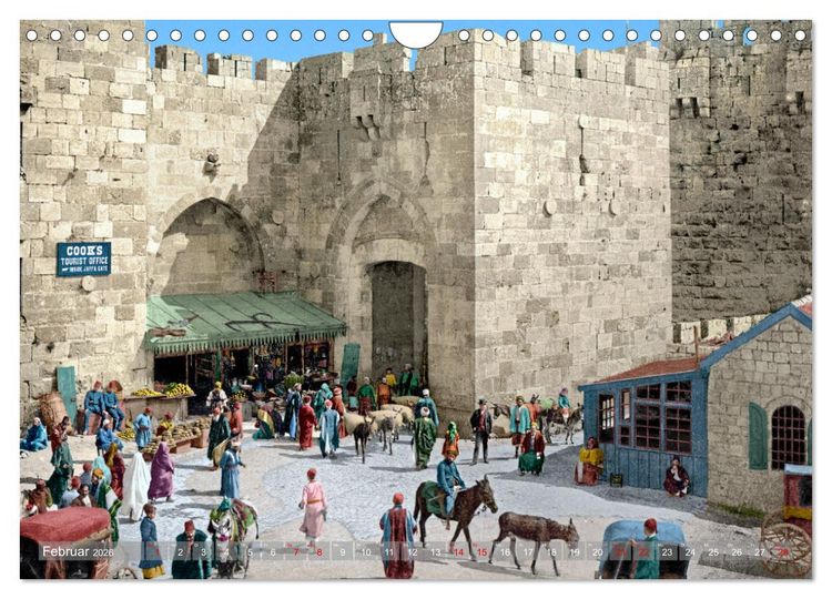Produktbild: Altes Jerusalem um das Jahr 1900 - Fotos neu restauriert und koloriert (Wandkalender 2026 DIN A4 quer), CALVENDO Monatskalender