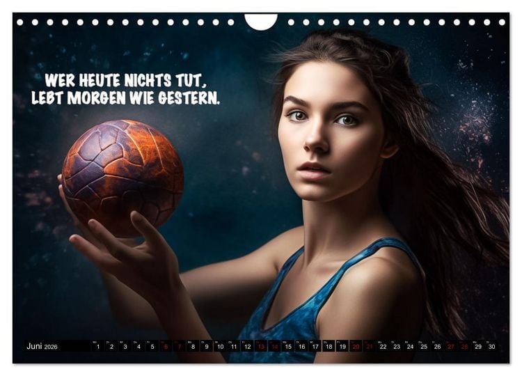 Produktbild: Motivation und Handball (Wandkalender 2026 DIN A4 quer), CALVENDO Monatskalender