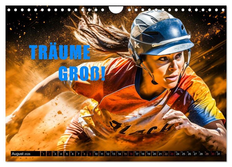 Produktbild: Baseball und Motivation (Wandkalender 2026 DIN A4 quer), CALVENDO Monatskalender