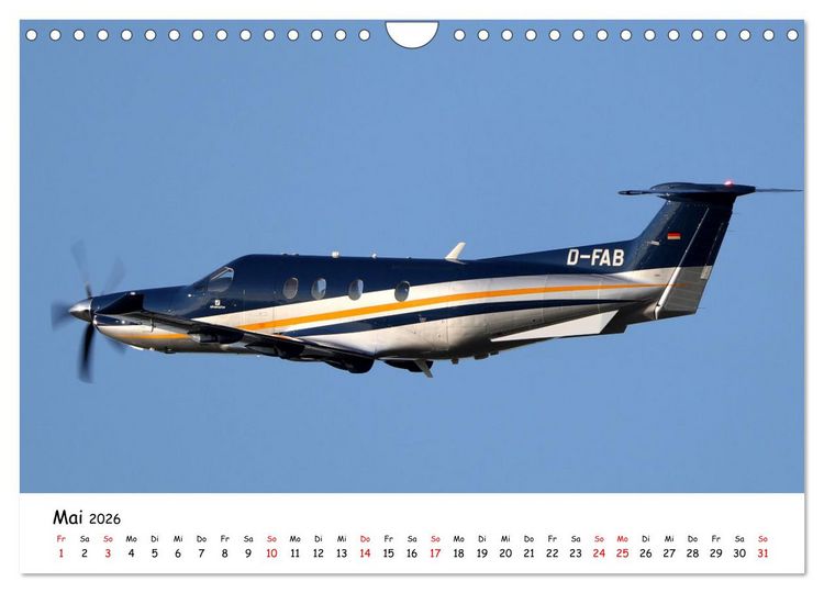 Produktbild: Flugzeuge am blauen Himmel (Wandkalender 2026 DIN A4 quer), CALVENDO Monatskalender