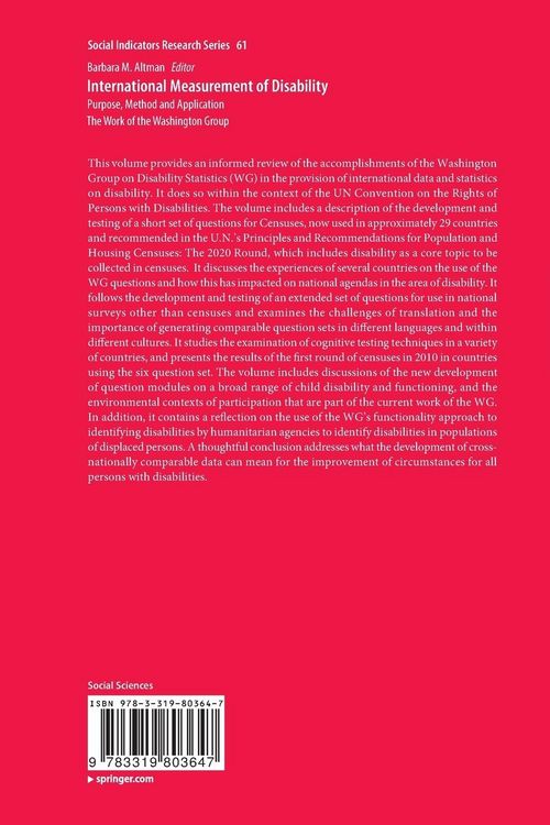 Produktbild: International Measurement of Disability