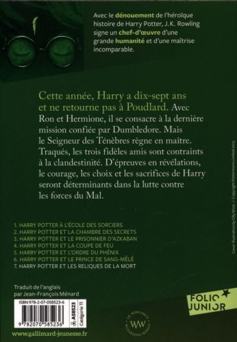Produktbild: Rowling, J: Harry Potter 7/ Et les reliques de la mort