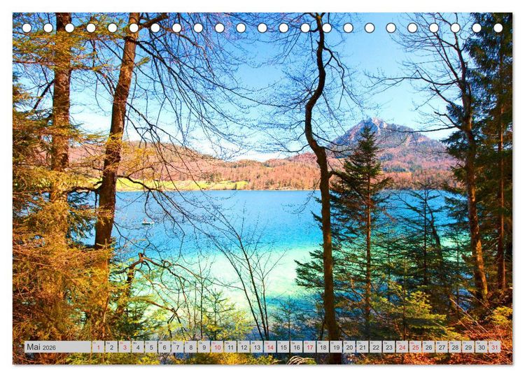 Produktbild: Rund um den Fuschlsee (Tischkalender 2026 DIN A5 quer), CALVENDO Monatskalender