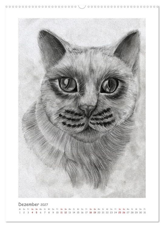Produktbild: Die Sprache der Augen: Die Seele von Hund und Katze in handgemalten Portr&auml;ts (hochwertiger Premium Wandkalender 2027 DIN A2 hoch), Kunstdruck in Hochglanz