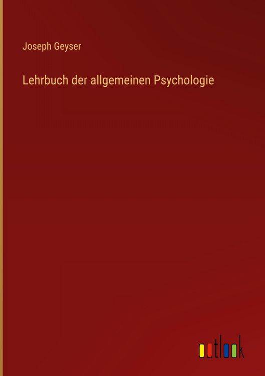 Produktbild: Lehrbuch der allgemeinen Psychologie