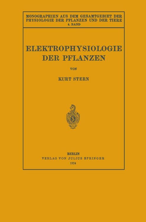 Produktbild: Elektrophysiologie der Pflanzen