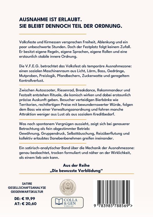 Produktbild: Die geregelte Erholung, Band 2: Die Ausnahmezone Volksfest