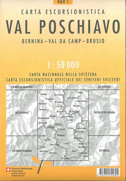 Produktbild: 469T Valposchiavo Wanderkarte