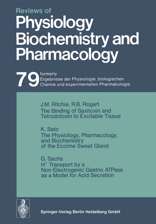 Produktbild: Reviews of Physiology, Biochemistry and Pharmacology