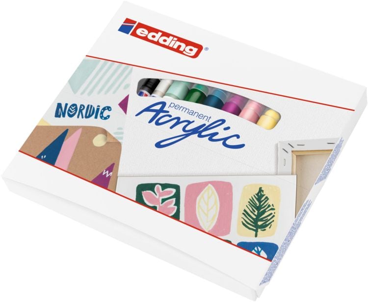 Produktbild: Edding Acrylmarker Acrylic 5300+5100 nordic 8er Starter Set