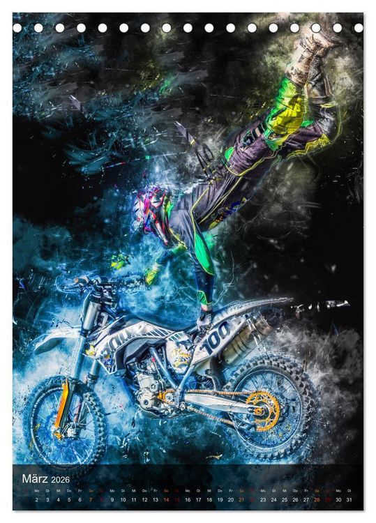 Produktbild: Motocross - einfach faszinierend (Tischkalender 2026 DIN A5 hoch), CALVENDO Monatskalender