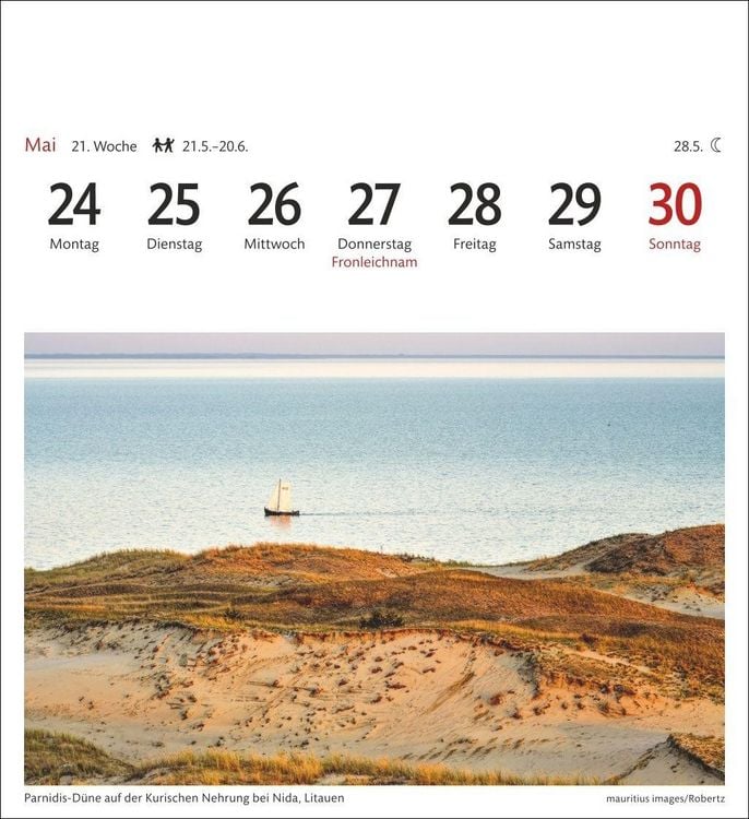 Produktbild: Ostseek&uuml;ste Sehnsuchtskalender 2027 - Wochenkalender mit 53 Postkarten