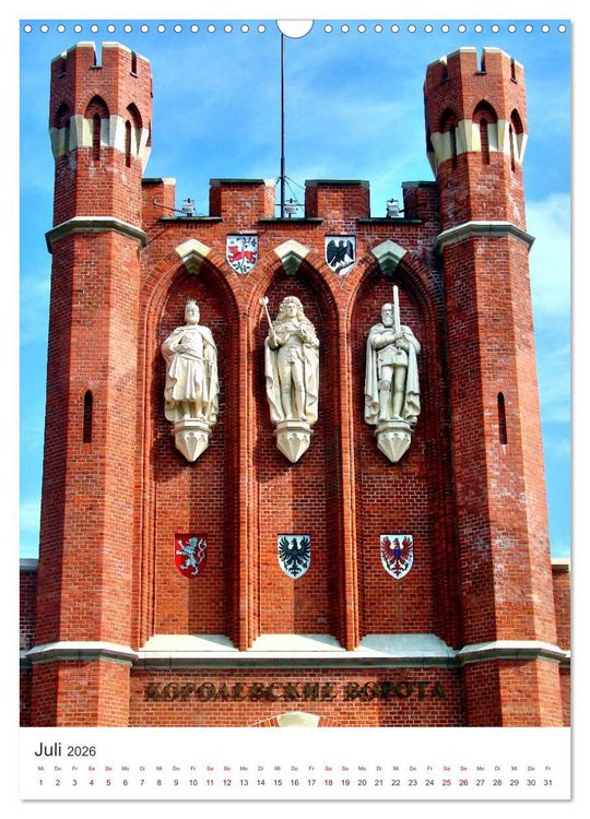 Produktbild: Kant-Stadt K&ouml;nigsberg - Kaliningrader Kontraste (Wandkalender 2026 DIN A3 hoch), CALVENDO Monatskalender