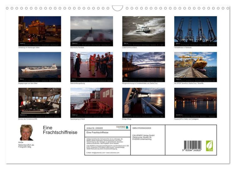 Produktbild: Eine Frachtschiffreise (Wandkalender 2027 DIN A3 quer), CALVENDO Monatskalender