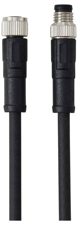 Produktbild: TRU COMPONENTS TC-13752008 Anschlussleitung M8 x 1 Stecker, gerade, Buchse, gerade 2 m Polzahl Sensoren: 5 1 St.