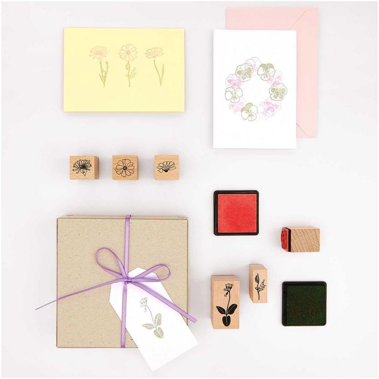 Produktbild: Stempelset Futschikato, Blumen,, 24 Stempel, 2 Stempelkissen