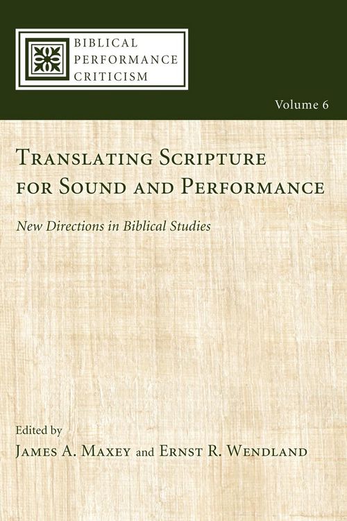 Produktbild: Translating Scripture for Sound and Performance