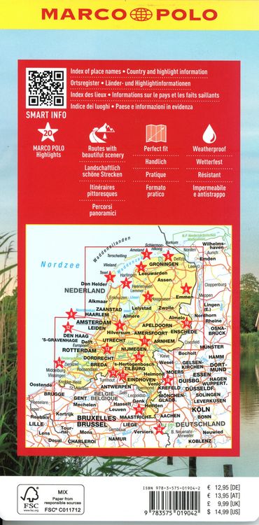 Produktbild: MARCO POLO Reisekarte Niederlande 1:275.000