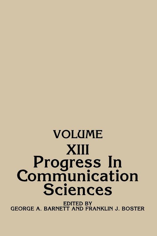 Produktbild: Progress in Communication Sciences, Volume 13