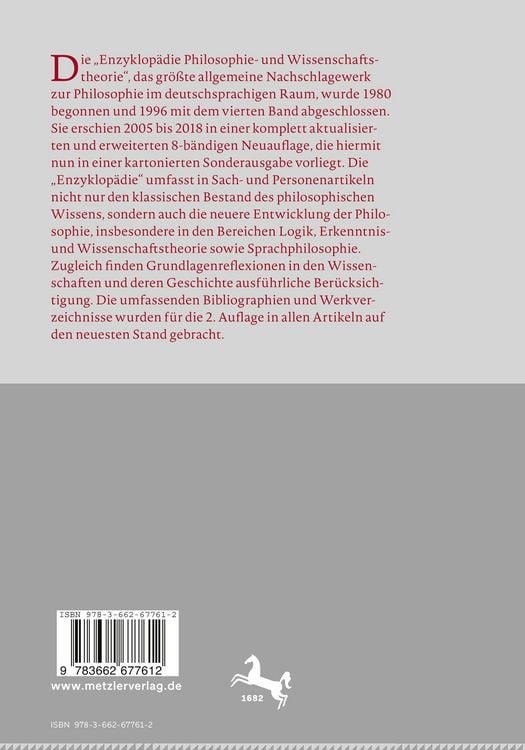 Produktbild: Enzyklop&auml;die Philosophie und Wissenschaftstheorie