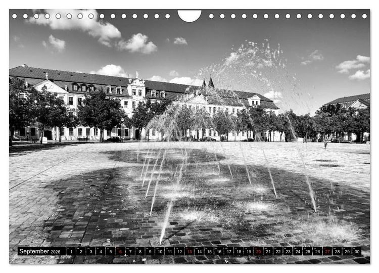 Produktbild: Magdeburg in Schwarz - Wei&szlig; (Wandkalender 2026 DIN A4 quer), CALVENDO Monatskalender