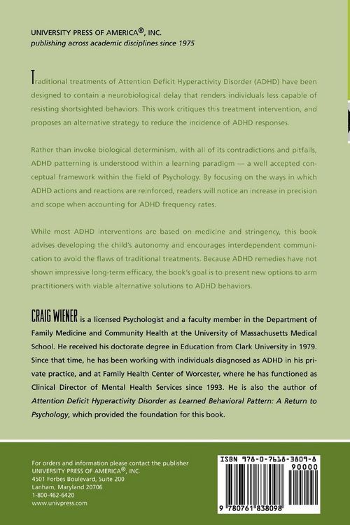 Produktbild: ADHD as a Learned Behavioral Pattern