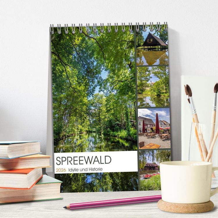 Produktbild: SPREEWALD Idylle und Historie (Tischkalender 2026 DIN A5 hoch), CALVENDO Monatskalender