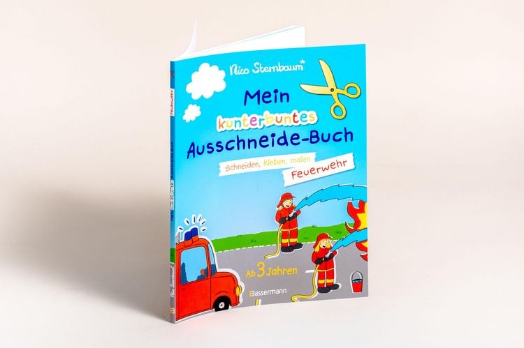 Produktbild: Mein kunterbuntes Ausschneidebuch - Feuerwehr. Schneiden, kleben, malen ab 3 Jahren