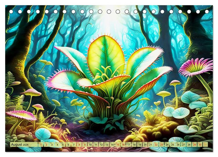 Produktbild: Intergalactic garden (Desk Calendar 2026 DIN A5 landscape), CALVENDO 12 Month DeskCalendar