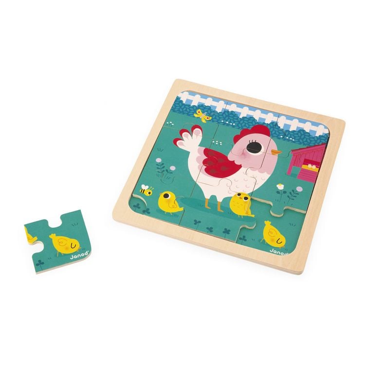 Produktbild: Henriette, das Huhn: 9-teiliges Holzpuzzle f&uuml;r kleine H&auml;nde