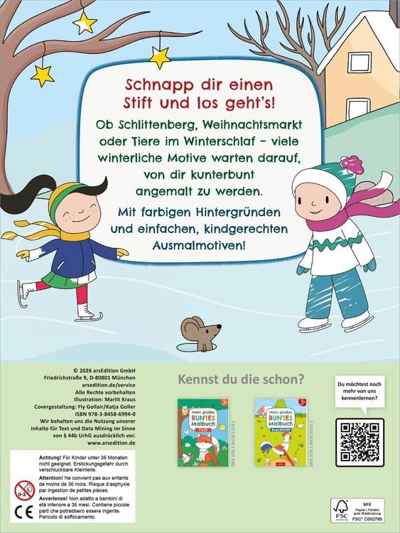 Produktbild: Mein gro&szlig;es buntes Malbuch &ndash; Winterzeit