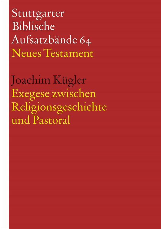 Produktbild: Exegese zwischen Religionsgeschichte und Pastoral