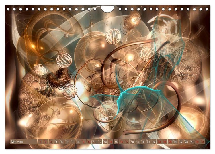 Produktbild: Fraktale Fantasiewelten (Wandkalender 2026 DIN A4 quer), CALVENDO Monatskalender