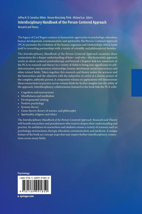 Produktbild: Interdisciplinary Handbook of the Person-Centered Approach