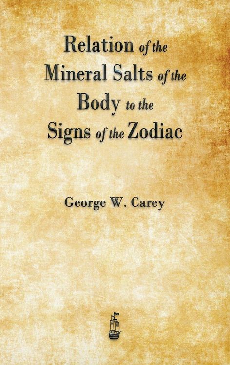 Produktbild: Relation of the Mineral Salts of the Body to the Signs of the Zodiac