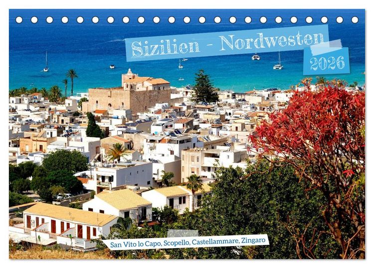 Produktbild: Sizilien - Nordwesten (Tischkalender 2026 DIN A5 quer), CALVENDO Monatskalender