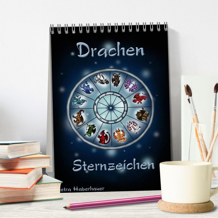 Produktbild: Drachen-Sternzeichen (Tischkalender 2026 DIN A5 hoch), CALVENDO Monatskalender